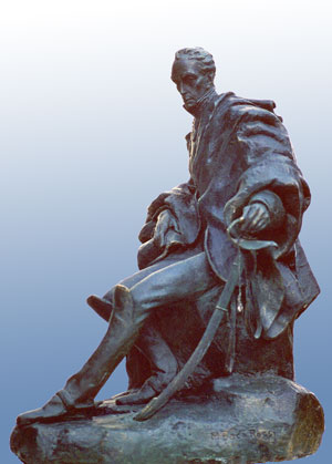 Estatuilla Libertador Simón Bolívar. Colombia. Chile. Venezuela. Bolivia. Lima